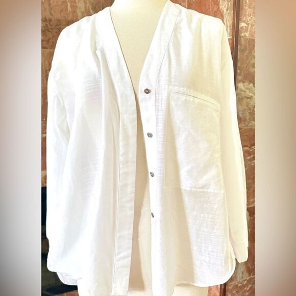 Helmut Lang NWT Blend Shirt with Adjustable Sleeves in Optic White Size Small - Picture 4 of 13